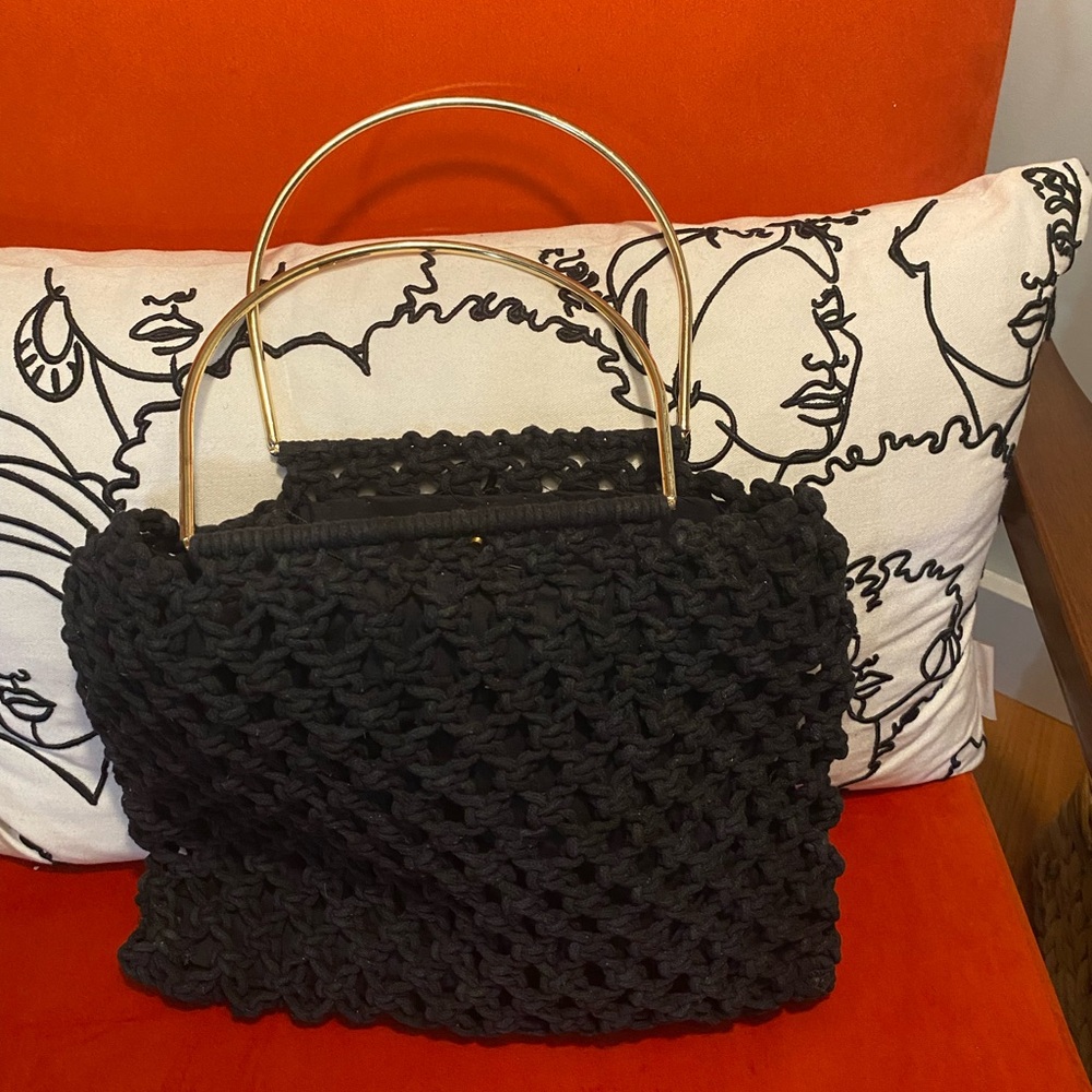 Black Macrame Handbag